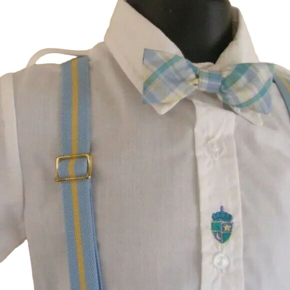 NWOT Baby Togs Outfit, 18mo, Vintage, 4 pieces, Blue/white, Shorts - Picture 5 of 13